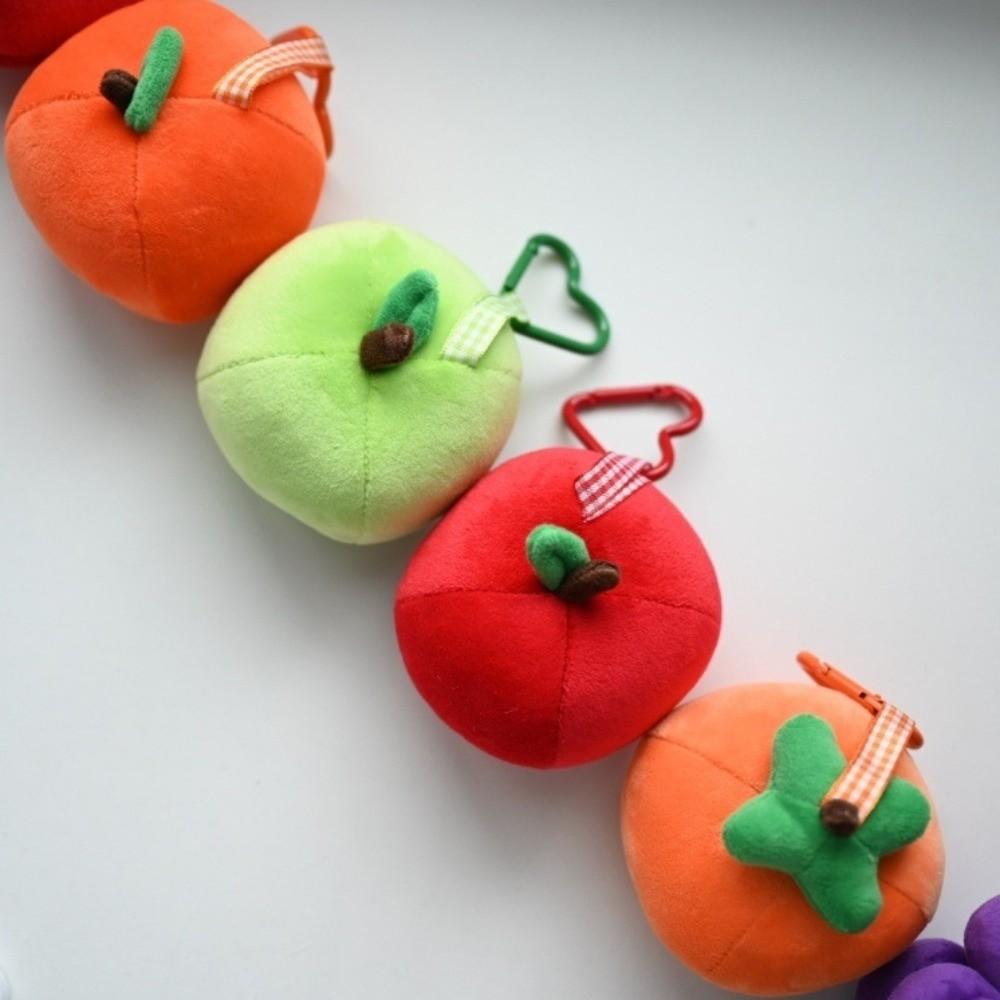 Persimmon Orange Bag Pendant Strawberry Plush Cherry Key Ring Fashion Fruit Key Chain Children