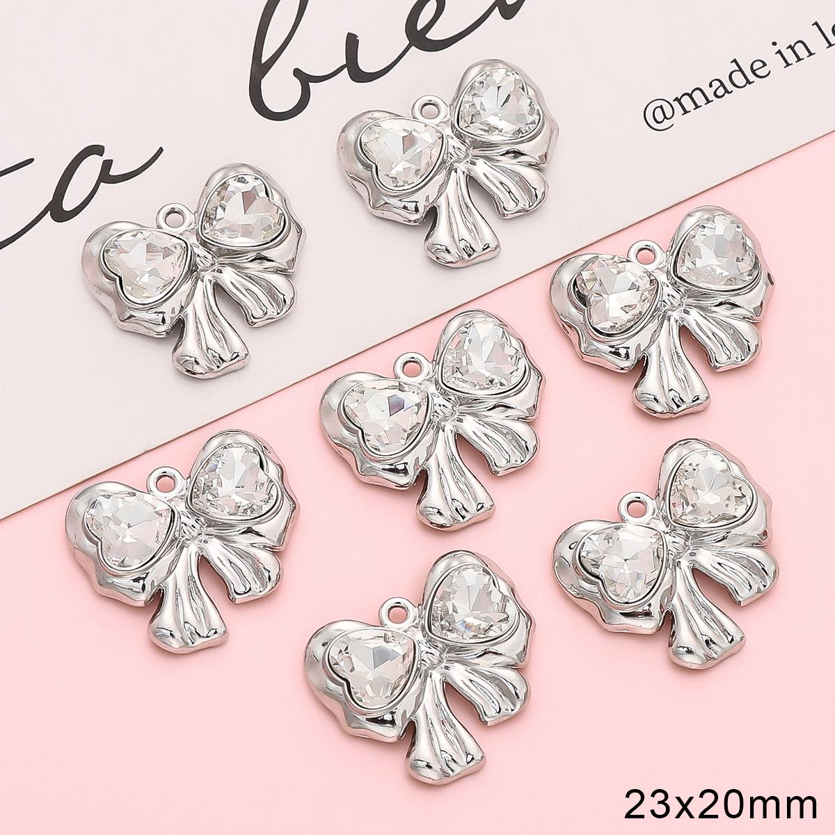 

Золотой/серебряный цвет сплава Алмазное сердце роза бабочка кулон для изготовления ювелирных изделий DIY ожерелье браслет серьги 1pcs серебряный