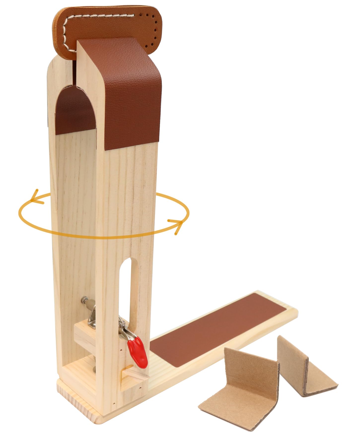 CHURACY Leathercraft Tool, Lacing Pony, Tabletop Wooden Leather Pony, Stitching Tree