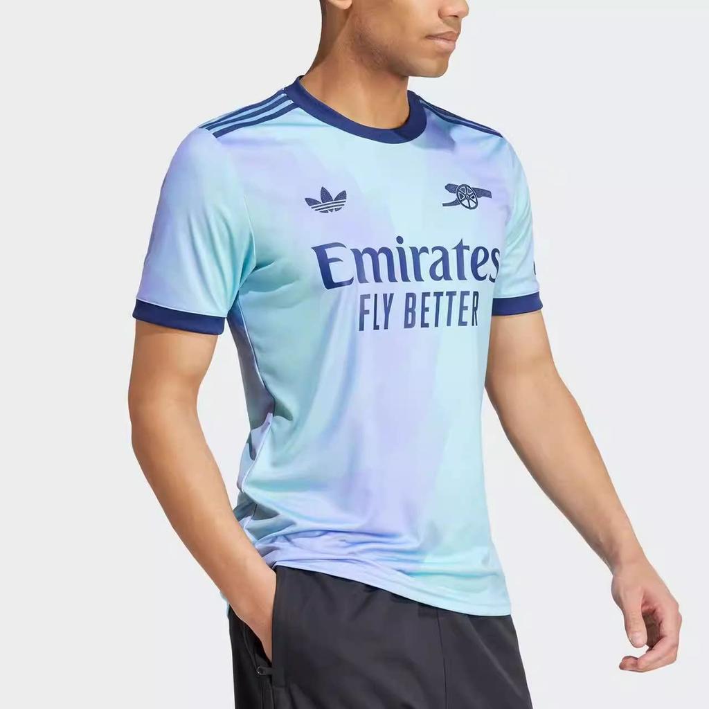Adidas Originals 24/25 Third Jersey ARSENAL Series Round-neck Casual Short-sleeved Retro Football Jersey for Men - Blue