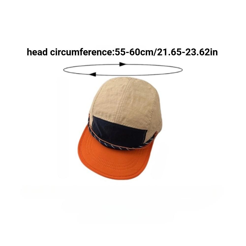 5 Panel Nylon Baseball Cap For Men Women, Color Block Design, Perfect For Outdoor Running, Cycling, Casual Daily Wear