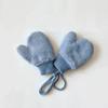 Baby Cartoon Bear Label Mittens Winter Warm Kids Girls Gloves Soft Fur Children Toddler Thick Child Fleece Cartoon Mittens 1-4Y