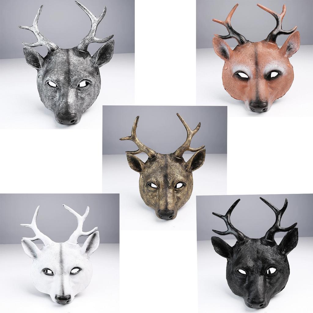 Halloween Sika Deer Mask Halloween3D Animal Mask Pu Foam Carnival Cos