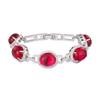 Jewelry Chalcedony Fluorescent Simulation Corundum Oval Bracelet Women 10 * 12