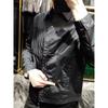 New Men's Lapel Jacket Solid Color Simple Business Versatile Slim Large Size Korean Style Handsome Trendy Jacket Top