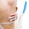 Long Antislip Curved Handled Bath Body Brush, Easily Reach for Seniors, Suitable