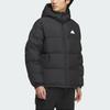 Adidas Puffy Down Series Logo Outdoor Casual Hooded Warm Puffer Jacket Unisex Jacket Black JM9131