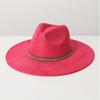 Unique suede brimmed fedora with a high-end feel, cowboy fedora, French ethnic style hat