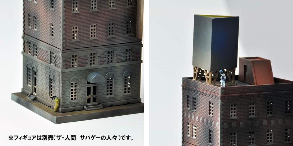 TOMYTEC GeoColle Combat Series DCM05 Battlefield Building A, lakovaný plastový model 314592 v měřítku 1/144.