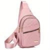 Lightweight Quilted Casual Chest Bag, Foldable Portable Trendy Versatile Tote Shoulder Bag, Ideal for Daily Use, Travel, Outdoor