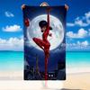 Schnelltrocknendes Strandtuch mit Miraculous Ladybug Muster, Leichtes saugfähiges Handtuch für Pool, Strand, Urlaub