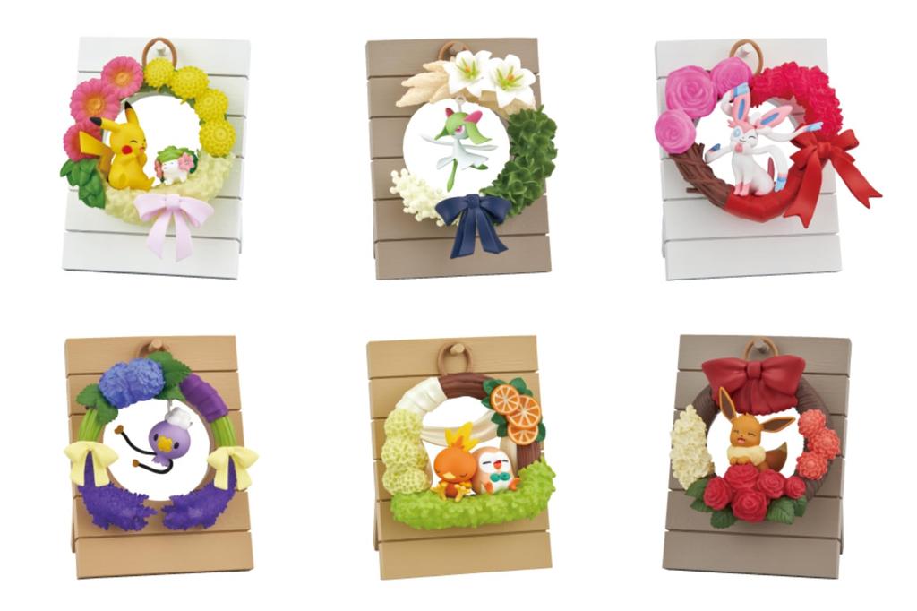 RE-MENT Pokemon Wreath Collection Happiness Wreath BOX Products, 6 Types, 6 Pieces