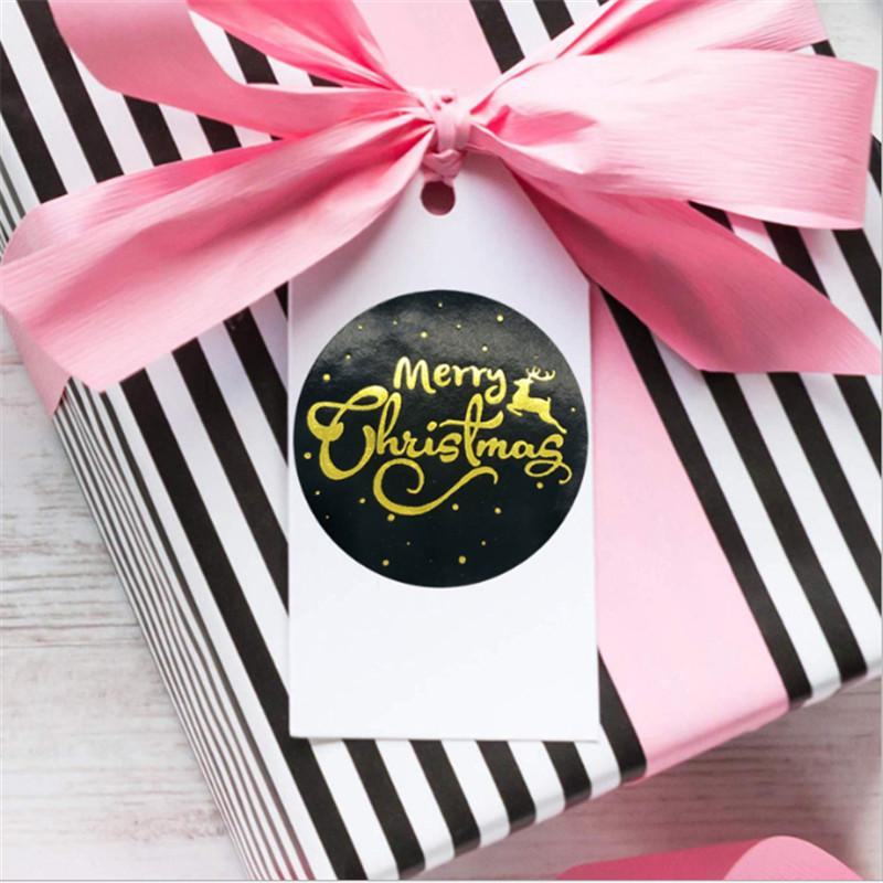 500pcs Round 20 Designs Merry Christmas Thank You Stickers Seal Labels for Envelope Cards Gift Package Scrapbooking Decor