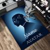 Tappeto Personalizzato con Nome e Avatar Mondo Soggiorno Antiscivolo Morbido Tappeto per Camera da Letto Sala Giochi Divano Ufficio Decorazioni per la Casa Zerbino