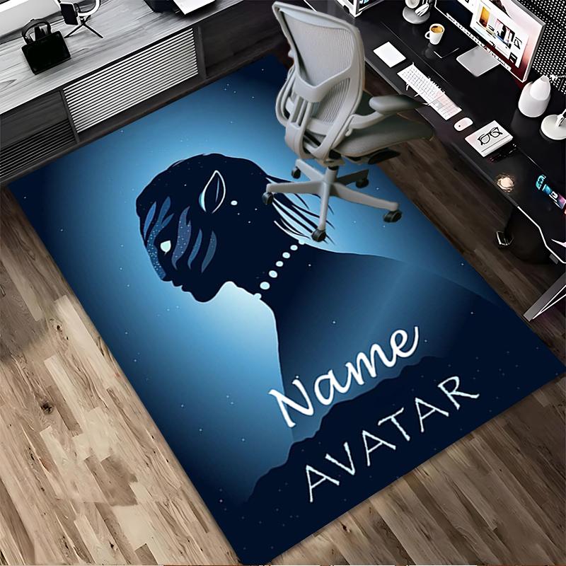Tappeto Personalizzato con Nome e Avatar Mondo Soggiorno Antiscivolo Morbido Tappeto per Camera da Letto Sala Giochi Divano Ufficio Decorazioni per la Casa Zerbino