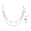 Metallic Crossed Pendant Waist Chain Lustrous Pants Chain Multilayered Bag Chain for Teens Adult Daily Wear Waist Decors