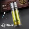 GIANXI One Button Open Lid High Temperature Tea Separation Cup men's Office Press Water Cup Tea Cup Quick Open Double Glass