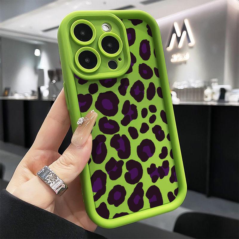 INS Leopard Print Matte Silicone Soft CoverPhone Case For iPhone 11 Case iPhone 16 13 15 14 12 Pro Max XR 16e XS X 7 8 Plus SE