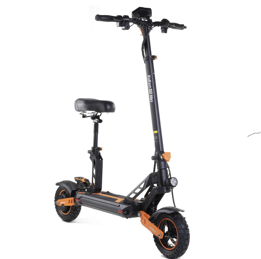 KuKirin Elektrická koloběžka G2 MAX 1000W, 48V 20,8Ah baterie, dojezd 80 km, 10" terénní pneumatiky, dvojité kotoučové brzdy, skládací design