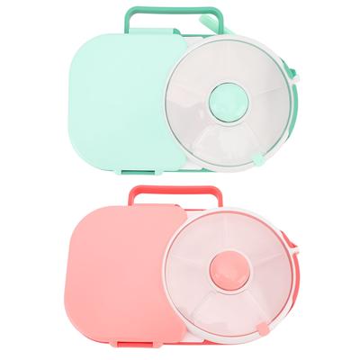 Snack Rotating Container with Lid Sealed Plastic Rotating Snack Storage Box for Outdoor