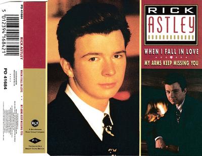 CD RICK ASTLEY - When I Fall In Love / My Arms Keep  PD41684 RCA, PWL Record 1987 UK Pop Used