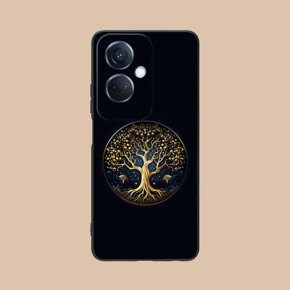 World Life Tree Mobile Phone Case for OPPO Reno 14 13 12 11 10 9 8 7 6 5 F T Pro 5G Colorful Printing Cover Pretty Luxury Cover