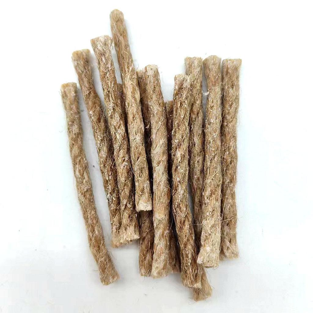 20pcs Outdoor Fire Starter Rope Camping Ignition Hemp Cord for Emergency Fire Lighting Tinder Ropes for Hiking Barbecues Hunting Grilling