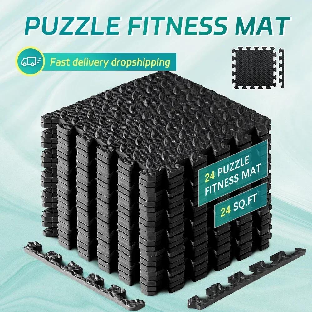 Eva Skummatte Sklisikker Matte Hjemmeteppe Gym Puslespill Treningsgulvmatte Baby Skum Lek Sammenlåsende Gulvmatte for Hjemmetrening