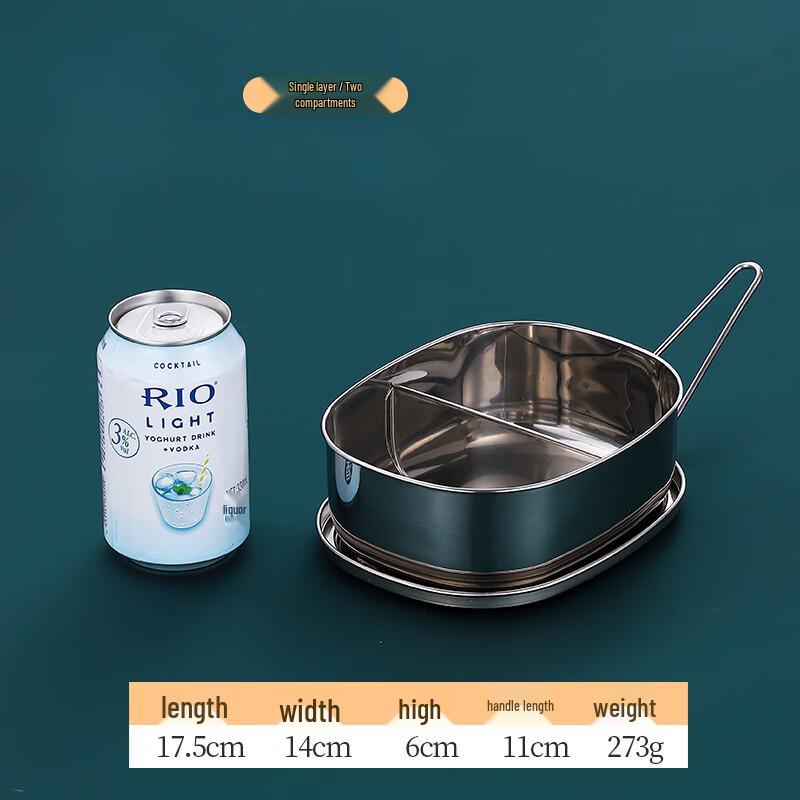 Large 304 Stainless Steel Oval Lunch Box