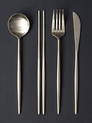 Reborn. J Mui Korean Silver Cutlery 4-Piece Set