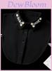 Shirt Fashion Collar With Pearl Diamond Embellishments For Elegant Office Wear