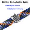 Braided solo loop Strap for Mi band 7 Elastic adjustable metal Nylon bracelet Miband4 miband 5 correa for xiaomi Mi band 4 3 5 6