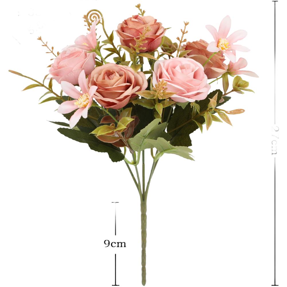 Artificial Silk Flower Bouquet Hydrangea European Style Camellia Rose Ball Chrysanthemum For Home Party Wedding Decoration