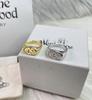 Vivienne Westwood Quadrat Stern Mond Saturn Diamantring - Damenmode, Hohe Qualität, Einfache Persönlichkeit Zeigefinger Schmuck
