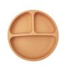 1pc 20x20x3cm Cute Bear Baby Food Supplement Tableware - Grade Silicone Suction Cup Dinner Plate Fall-proof Bowl
