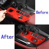 ABS Red Car Central Control Gear Panel Frame Trim Cover For GR Supra A90 -22