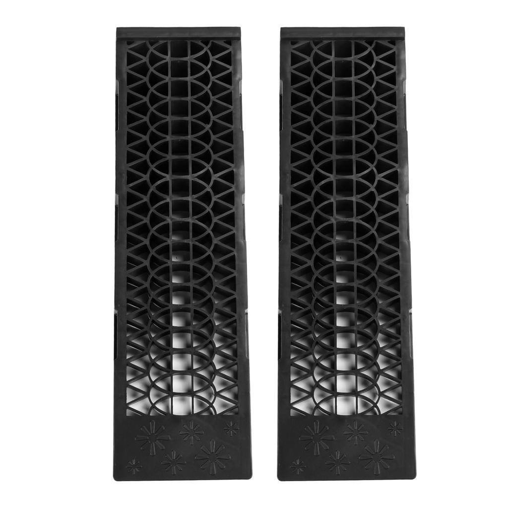 2pcs 4,400lbs Capacity Low Profile Car Ramps Plastic Automotive Ramp for Oil Change Maintenance Black