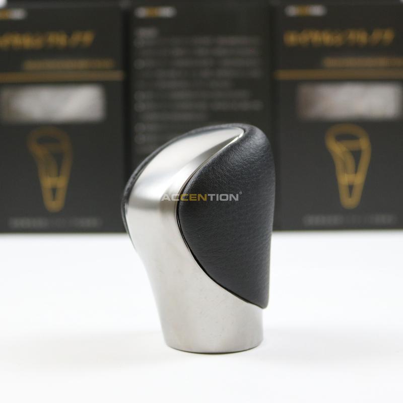 

Black Leather Silver Gear Shift Knob For Toyota Lexus ES GS-450H GX IS-300 NX-300H RC-300 RX-350 2015-