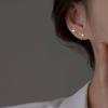 Korean Style Silver Color Asymmetric Star Long Tassel Fashion Zircon Drop Earring for Girl Women Birthday Gifts Wholesale