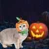 Pet Pumpkin Plush Cape Double Sided Drawstring Adjustable Cat Dog Funny Cute Halloween Costume Fancy