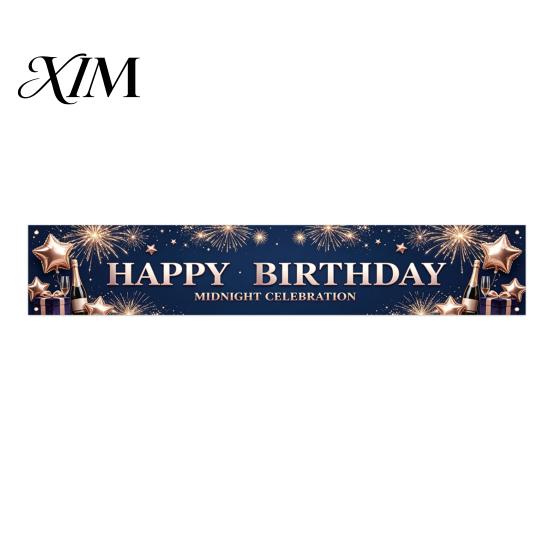 Outdoor Foto Hintergrund Großes Happy Birthday Hof Banner Schild, 70 x 15 Zoll Dekoration Kulisse für Jungen Mädchen Partyzubehör Wandbehang Innen