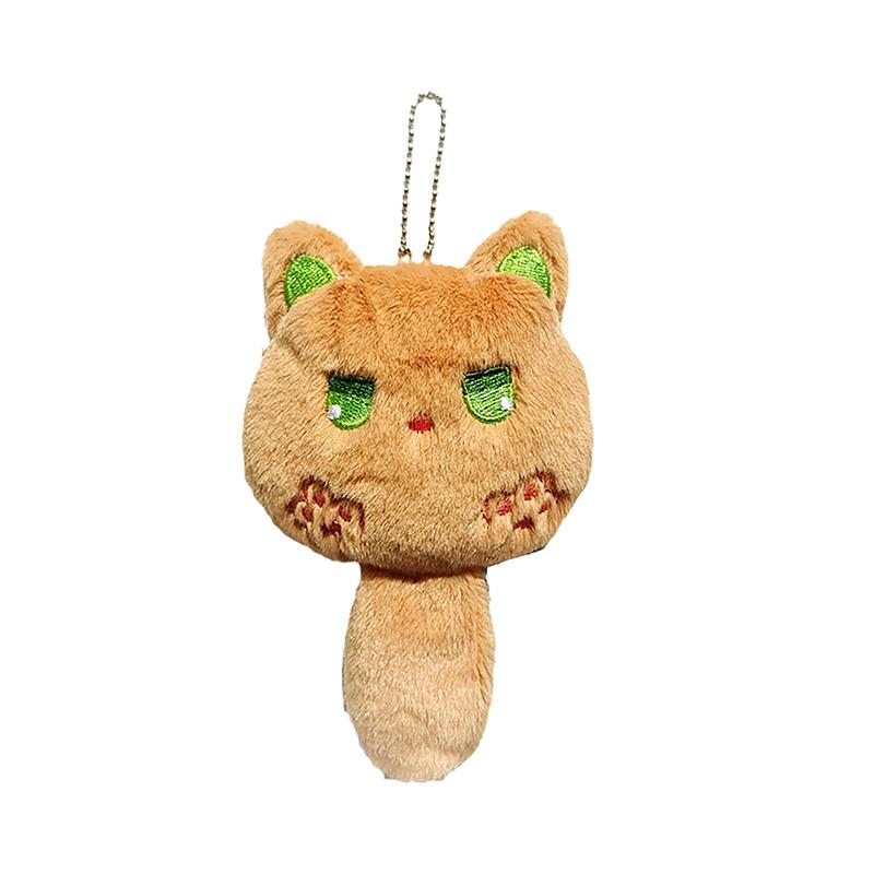 Kawaii Squeak Cat Plush Keychain Stuffed Animal Dolls Charm Cute Backpack Pendant Bag Hanging Decoration Girl Gifts