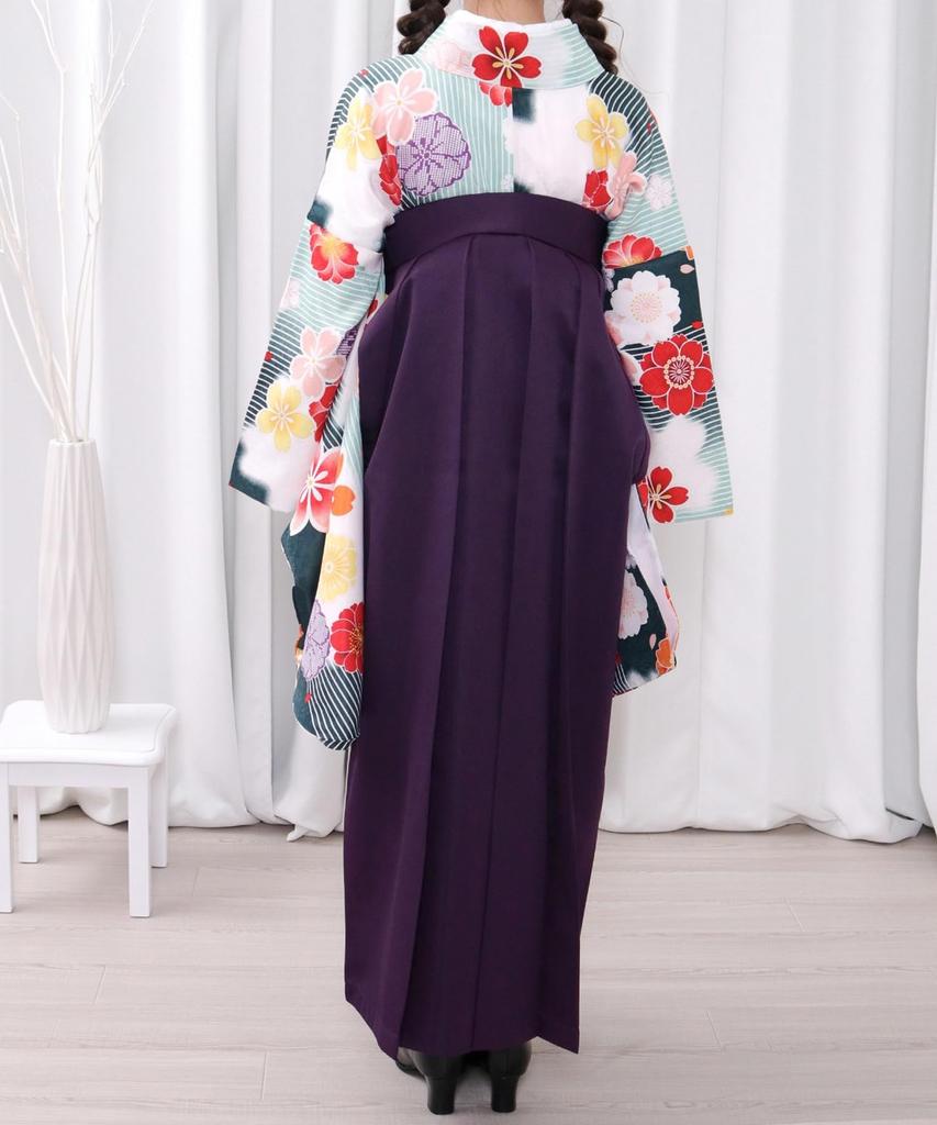 Hakama Plain Single Item Girls [KYOETSU] (Dark Purple, 60cm)