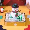3D Notepad Tear Away Paper Carving Art Snowman 3D Memo Pad with 2026 Calendar for Birthday Xmas Present 3D Paper Carving Notepad