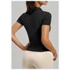 Women S Short Sleeve Tight Stand Collar Yoga Sports Jacket