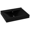 VidaXL Lavabo avec Trou de Robinet Vasque à Poser de Toilette Lave-mains de Salle de Bain Salle Cosmétique Maison Noir Mat 147030