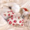 Pet Spring Strawberry Base Vest Cat and Puppy Home Base Shirt Strawberry Printed T-shirt Pet Clothes Cute Small Dog