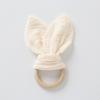 Rabbit Ears Baby Wooden Hand Grasp Toy Natural Wooden Chewing Appease Toy  Infant