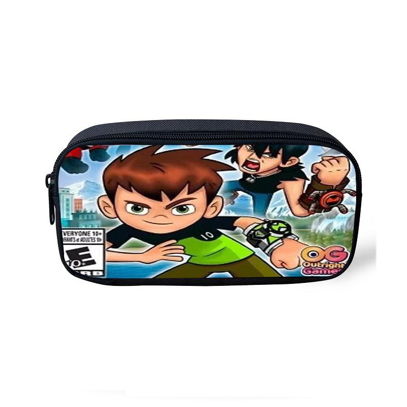 Ben 10 Print Cosmetic Bag Pencil Case Boys Girls Stationary Bags Canvas Pencil Box Teenagers School Supplies