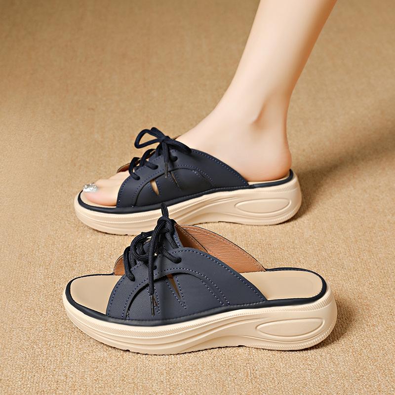 New Style Plus-size Slippers, Women's Shoes, Platform Heels, Thick-soled Shoes, Sandals